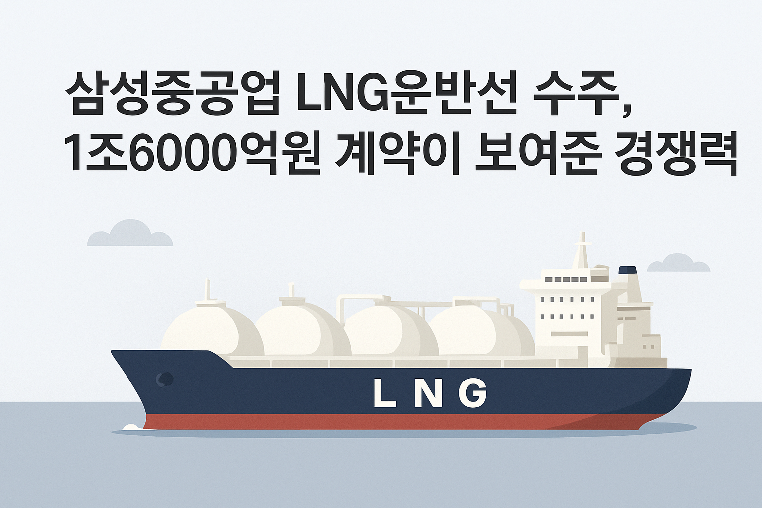 삼성중공업 LNG운반선 수주, 1조6000억원 계약이 보여준 경쟁력