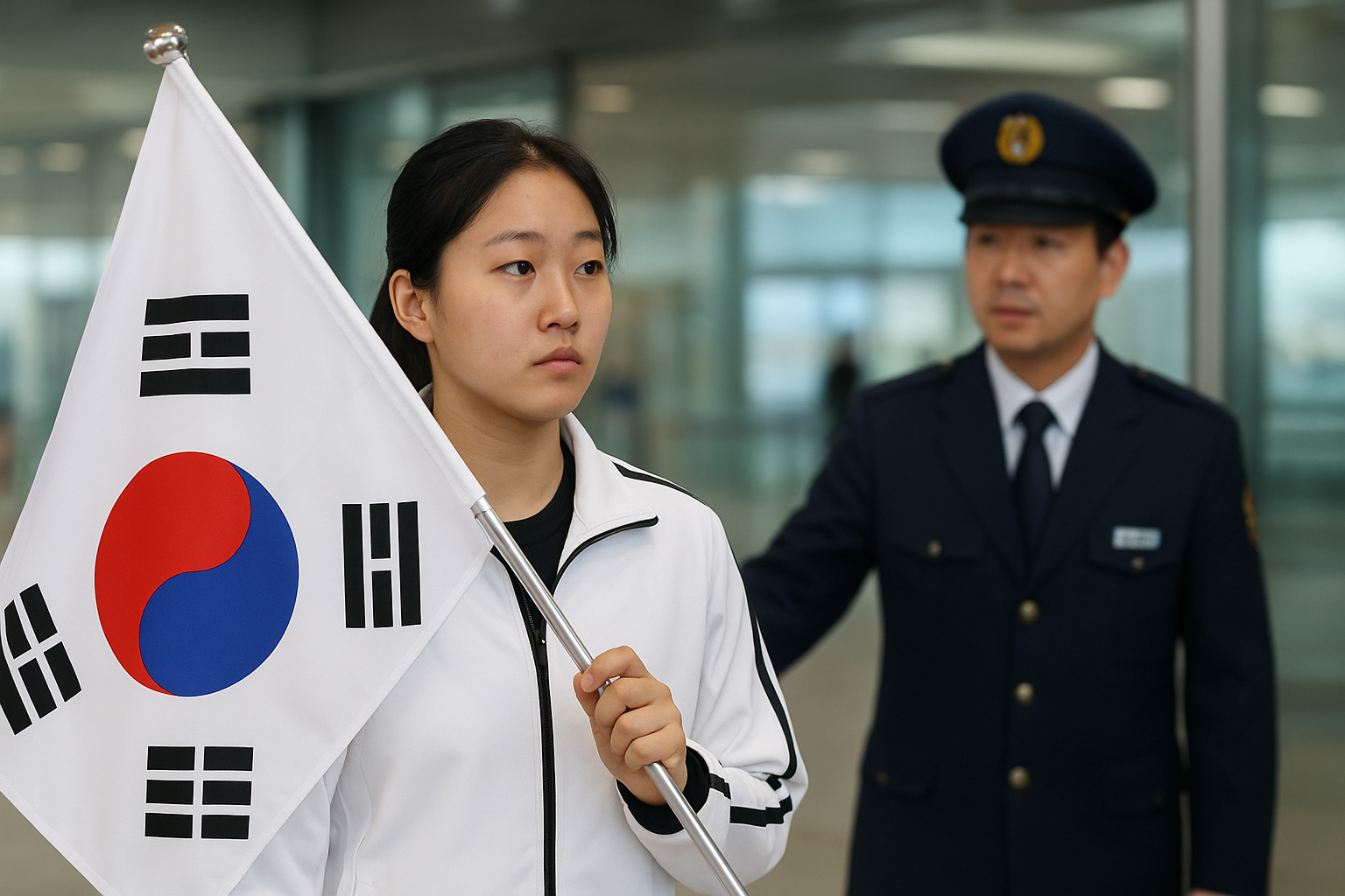 신유빈 태극기 반입 제지, 나고야 입국 과정에서 무슨 일이 있었나